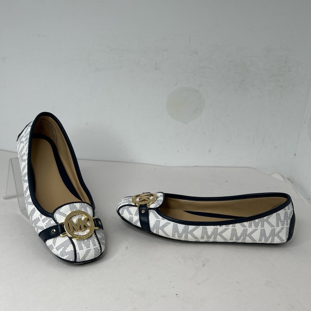 Michael Kors Logo Leather Ballet Flats Size 8